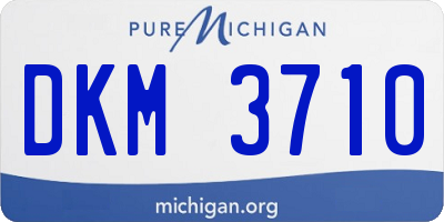 MI license plate DKM3710