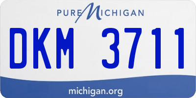 MI license plate DKM3711