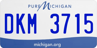 MI license plate DKM3715