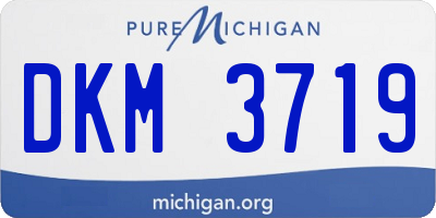 MI license plate DKM3719