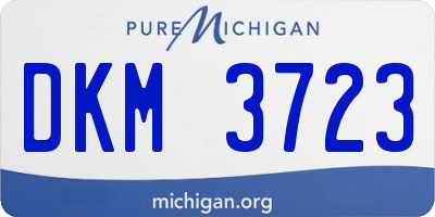 MI license plate DKM3723