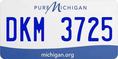 MI license plate DKM3725