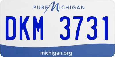 MI license plate DKM3731