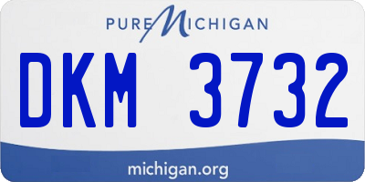 MI license plate DKM3732