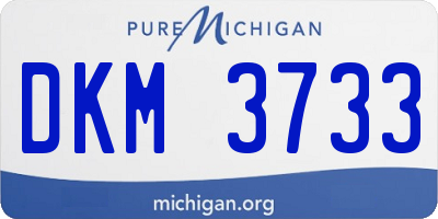 MI license plate DKM3733
