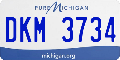 MI license plate DKM3734