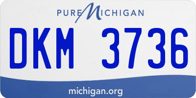 MI license plate DKM3736