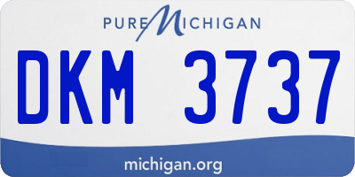 MI license plate DKM3737
