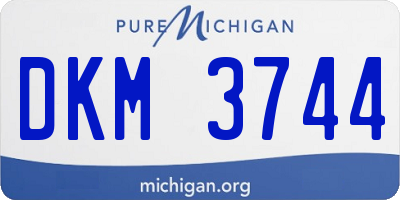 MI license plate DKM3744