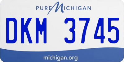 MI license plate DKM3745