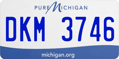 MI license plate DKM3746