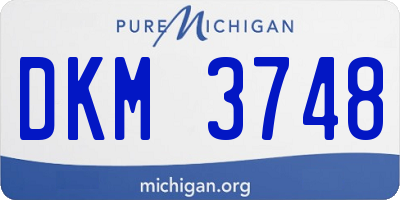 MI license plate DKM3748