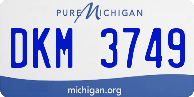 MI license plate DKM3749