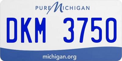 MI license plate DKM3750