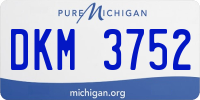 MI license plate DKM3752