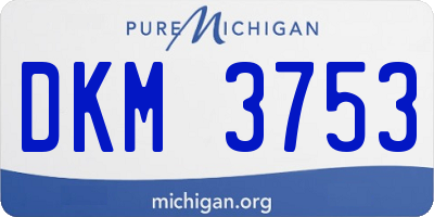 MI license plate DKM3753