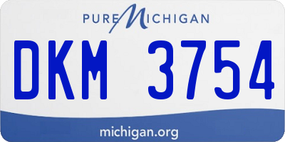 MI license plate DKM3754