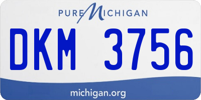 MI license plate DKM3756