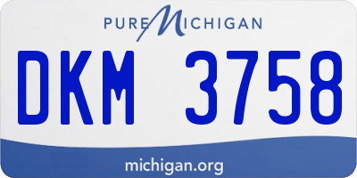 MI license plate DKM3758