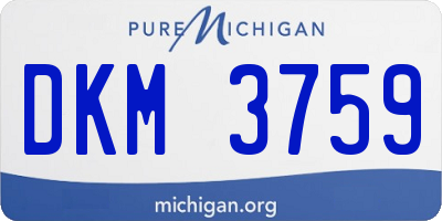 MI license plate DKM3759