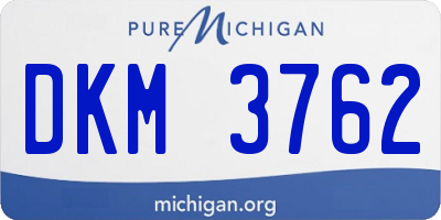 MI license plate DKM3762