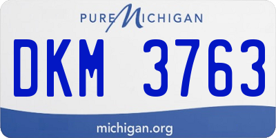 MI license plate DKM3763