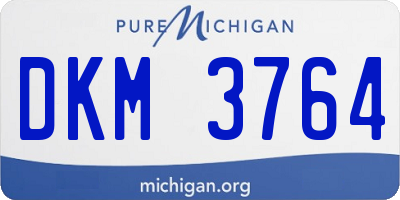 MI license plate DKM3764