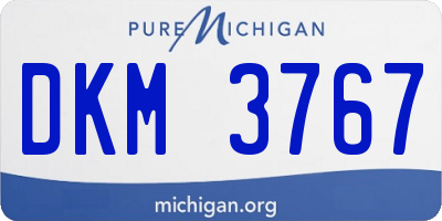 MI license plate DKM3767