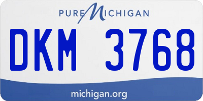 MI license plate DKM3768