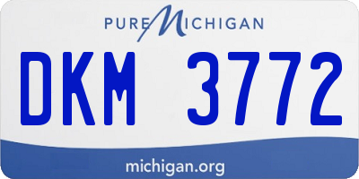 MI license plate DKM3772