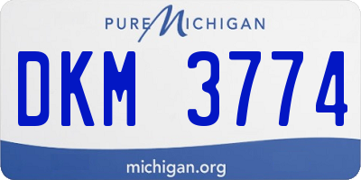 MI license plate DKM3774