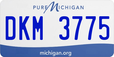 MI license plate DKM3775