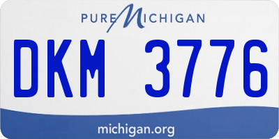 MI license plate DKM3776