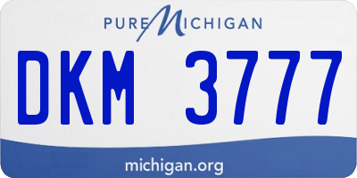 MI license plate DKM3777