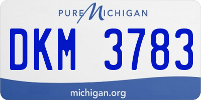MI license plate DKM3783