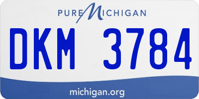 MI license plate DKM3784