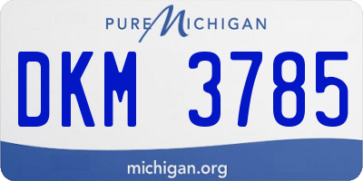 MI license plate DKM3785