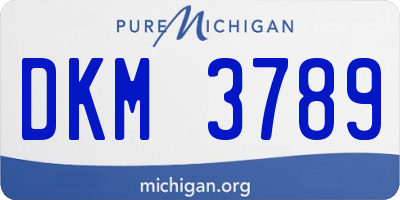 MI license plate DKM3789