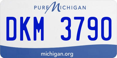 MI license plate DKM3790