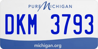 MI license plate DKM3793