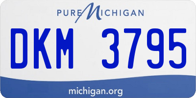 MI license plate DKM3795