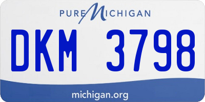 MI license plate DKM3798