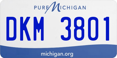 MI license plate DKM3801