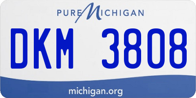 MI license plate DKM3808