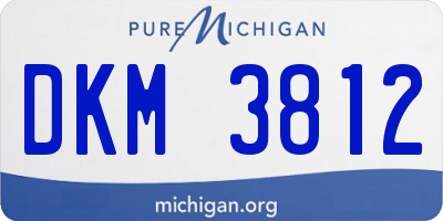 MI license plate DKM3812