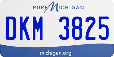 MI license plate DKM3825