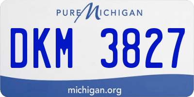 MI license plate DKM3827
