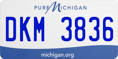 MI license plate DKM3836