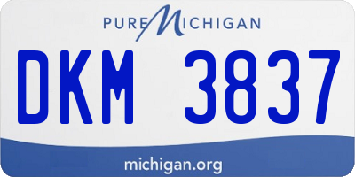 MI license plate DKM3837