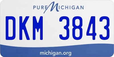 MI license plate DKM3843